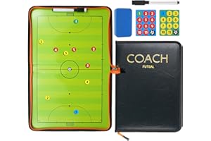 FantasyDay Soccer Coaching Tactical Board, Portable Magnetic Football Coach Blackboard Futsal Tactics Strategy Board - Sport Gift Training Assistant Equipment KIt with Player Markers, Pen and Eraser