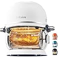 Fritaire Non-Toxic Air Fryer - Glass AirFryer 5 Quart w/ 360 Visibility, Self-Cleaning, 400F Vortex Air Fryer for Even Cooking, BPA-Free Teflon Free, 6-in-1 Functions, Rotisserie, Roast, Bake - White