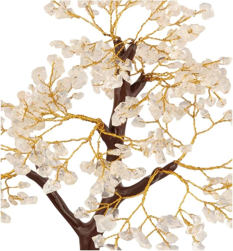 Crocon Clear Quartz Crystal Tree of Life Gemstone Chakra Healing Crystals Tree for Home Decor Spiritual Room Decor Present Birthday Gift for Women and gifts for Mum House warming Present Good Luck - Image 3