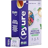 Pyure Organic Stevia Packets | Zero Calorie Sweetener For Coffee, 80 Count | Zero Calorie Organic Stevia Packets For Coffee, Tea, Baking, Keto, Paleo, Diabetic Diets, Lunchboxes, Travel, And Office