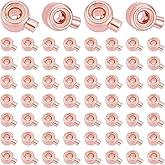 PH PandaHall 60pcs Brass Crimp Beads Rose Gold Stopper Crimp Beads Metal Brass Spacers Column Positioning Bead for Necklace Bracelet Jewelry Making Birthday Gifts DIY Craft Decoration Accessories