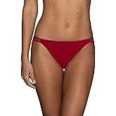 Vanity Fair womens Illumination String Panties (Regular &amp; Plus Size) Bikini Style Underwear, Holly, 7 US