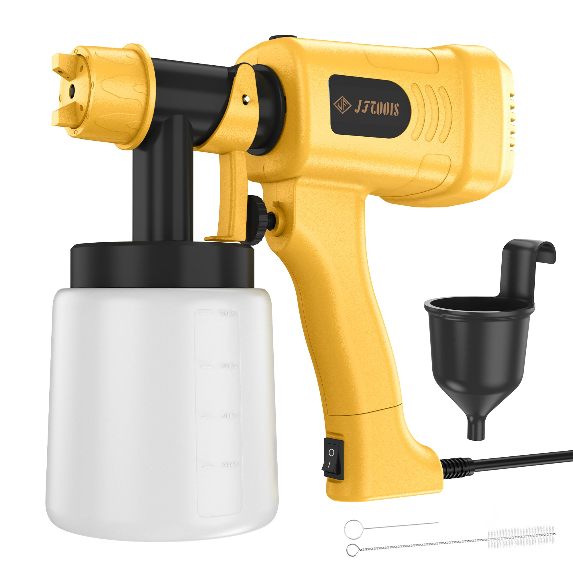 View 1 of JFTOOIS Paint Sprayer 400W, 3 Spray Patterns Hvlp Spray Paint Gun, Adjustable Spray Width & Flow, Container & Cleaning Tools, for House Painting, Furniture, Cabinets, Walls, Fence Etc