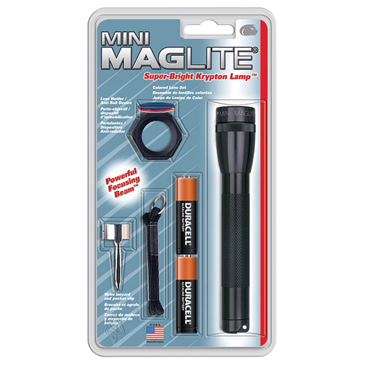 Maglite Unisex's Mini 2 Cell AA Combination Pack Blisterpack Flashlight-Black
