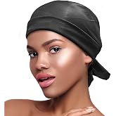 DONNA Satin Head Wrap for Sleeping, Satin Durag for Women with Tie Back | Smooth satin wrap that ties at the back like a durag. Covers the crown and nape so a style holds overnight. One size.