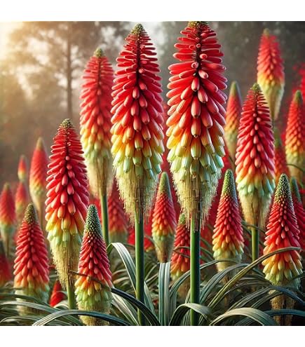 Amazon.com : Van Zyverden Kniphofia Red Hot Poker Flower Bulbs