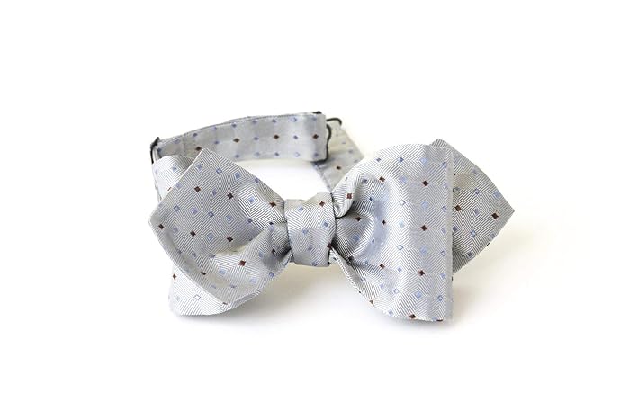 Fliege zum Binden aus Seide, zum binden, Hellblau, Silber