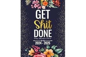 Get Shit Done Sweary Affirmations Planner 2024-2025: 2 Year (24 Month) Monthly Large 8.5" x 11" with Motivational Quotes, Funny Inspirational Cuss ... To Do Lists, Habit Tracker, Important Dates
