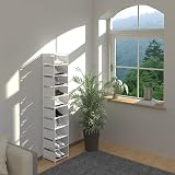 isightguard Narrow Shoe Rack 10 Tier Vertical Slim Organizer 66.4in Tall view 7