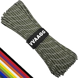 VVAAGG Reflective Paracord Rope 100FT, 7 Strand