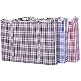 Set of 3 Jumbo STORAGE LAUNDRY SHOPPING Bags with Zippers and Handles. Size 27"x25"x5"