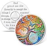 Tree of Life 35 Year Sobriety Coin, Golden Hope AA Chips, Addiction Recovery Thirty-Five Year Sober Chip, Celebrating Recovery Anniversary Token, Narcotics Anonymous Sobriety Gifts for Men Women
