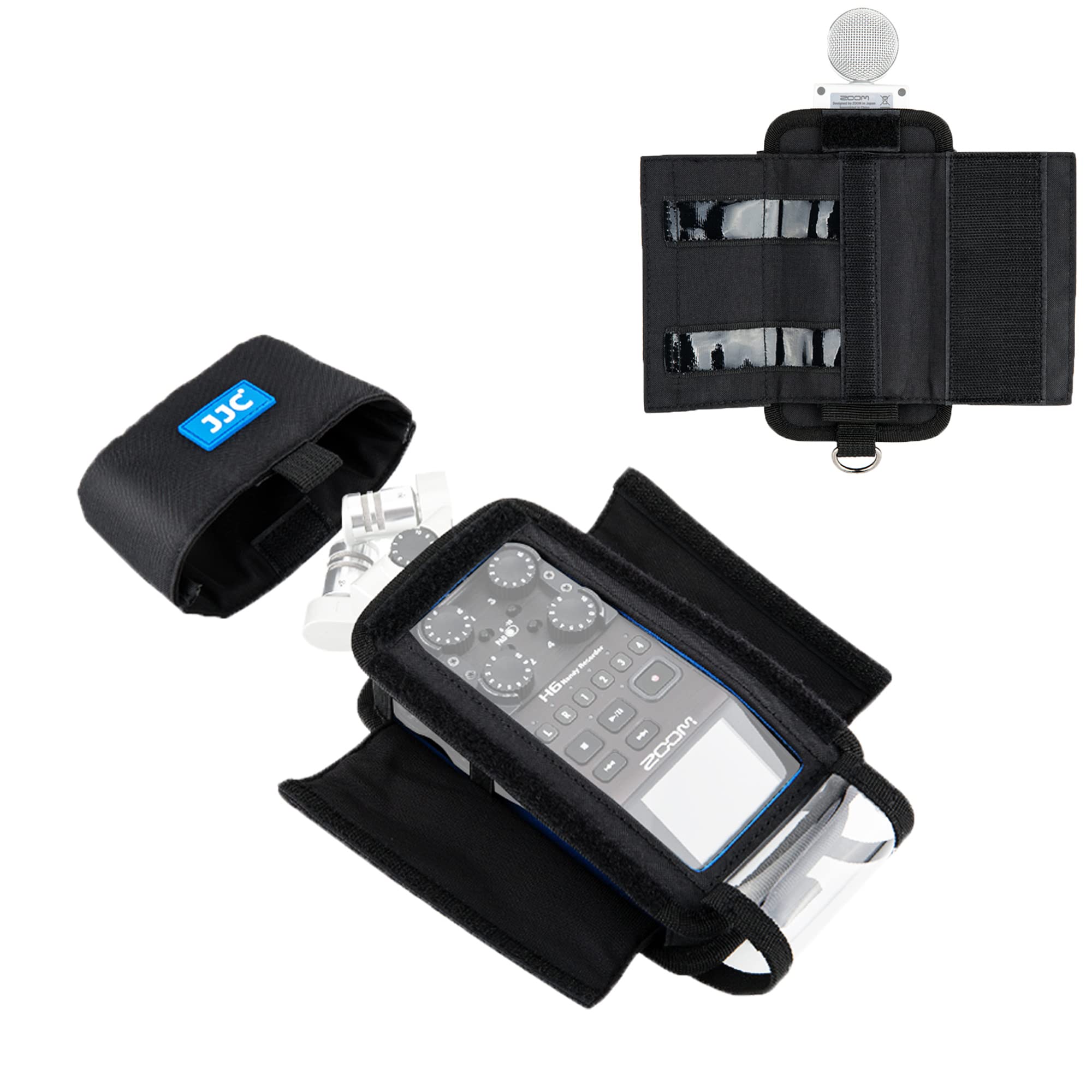 JJC HRP-H6 Handy Recorder Protective Pouch Case for Zoom H6 - Black