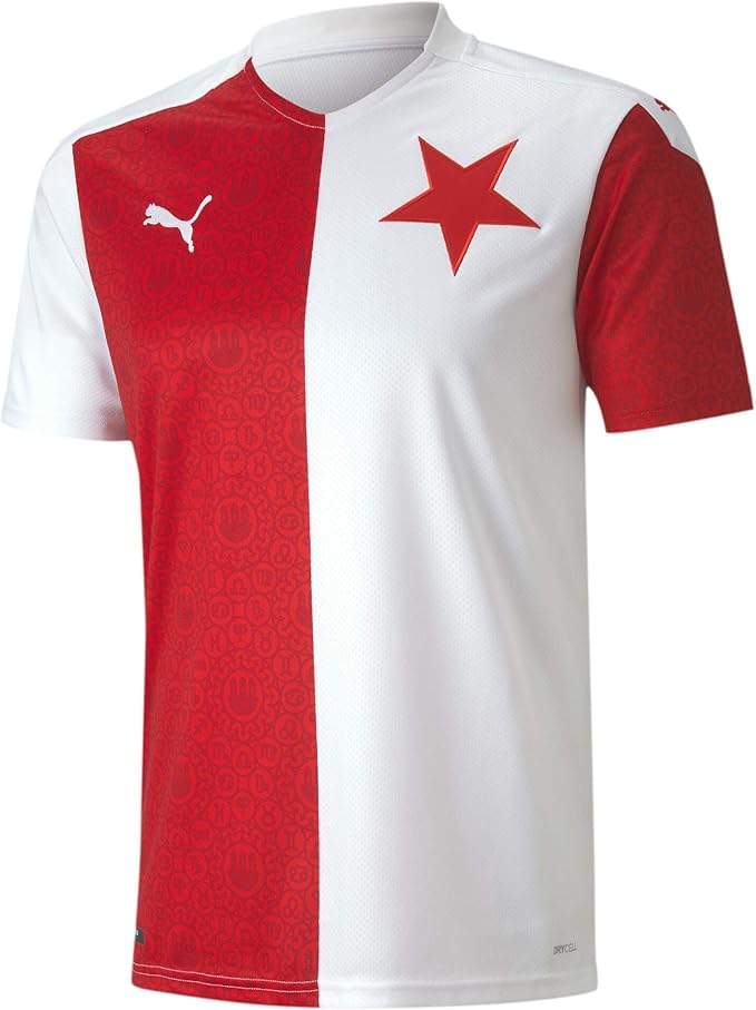 PUMA Slavia Prague Men's Replica Home Jersey Puma White-Puma Red M: Amazon.co.uk: Clothing