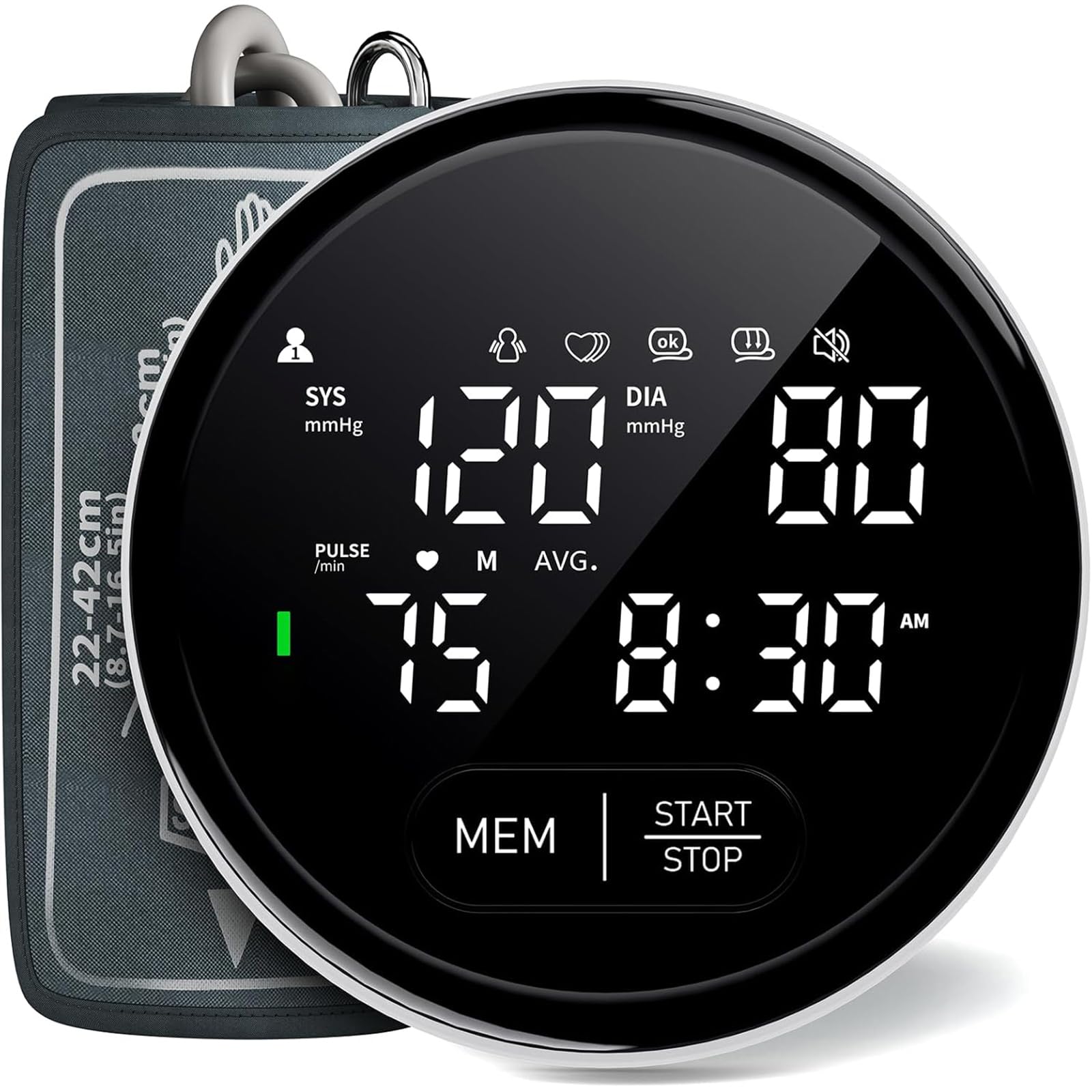 Blood Pressure Monitor Upper Arm Automatic Monitors for Home Use Adjustable 8.7