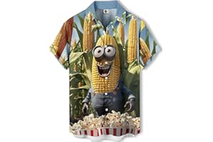 DADDYLOCO Men's Hawaiian Shirt Button Down Funny Printed Casual Short Sleeve Summer Beach Party BBQ Shirts