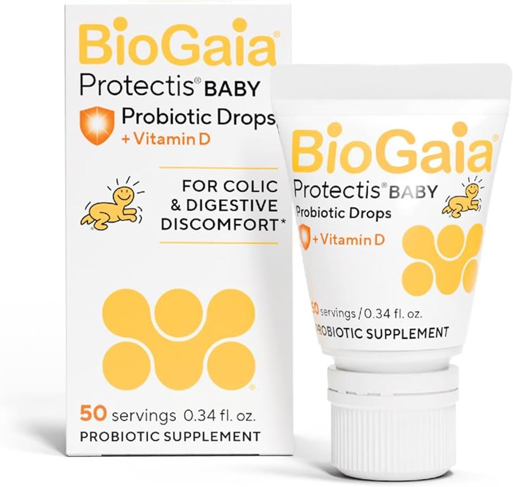 BioGaia Baby Probiotic Drops + Vitamin D | Colic & Gas Relief | 50 Servings | Pediatrician-recommended | Ease Crying, Fussing