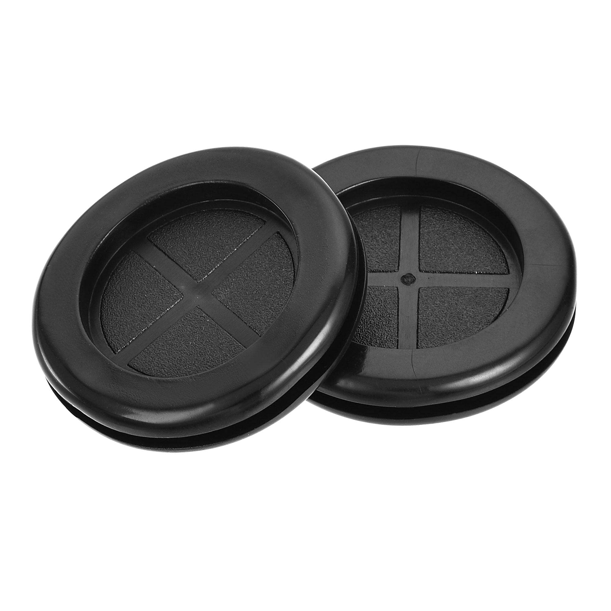 sourcing map Rubber Grommet Round Double-Sided Mount Dia 40 mm for Wire Protection 8pcs