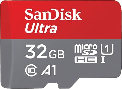 SanDisk 32GB Ultra microSDHC Card + SD Adapter UHS-I Class 10 U1 120MB/s A1
