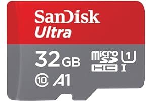 SanDisk 32GB Ultra microSDHC UHS-I Memory Card with Adapter - 120MB/s, C10, U1, Full HD, A1, Micro SD Card - SDSQUA4-032G-GN6