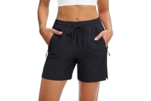 MAGCOMSEN Women's 5" Hiking Shorts UPF 50+ Quick Dry Lightweight Athletic Running Golf Summer Casual Shorts with Pockets