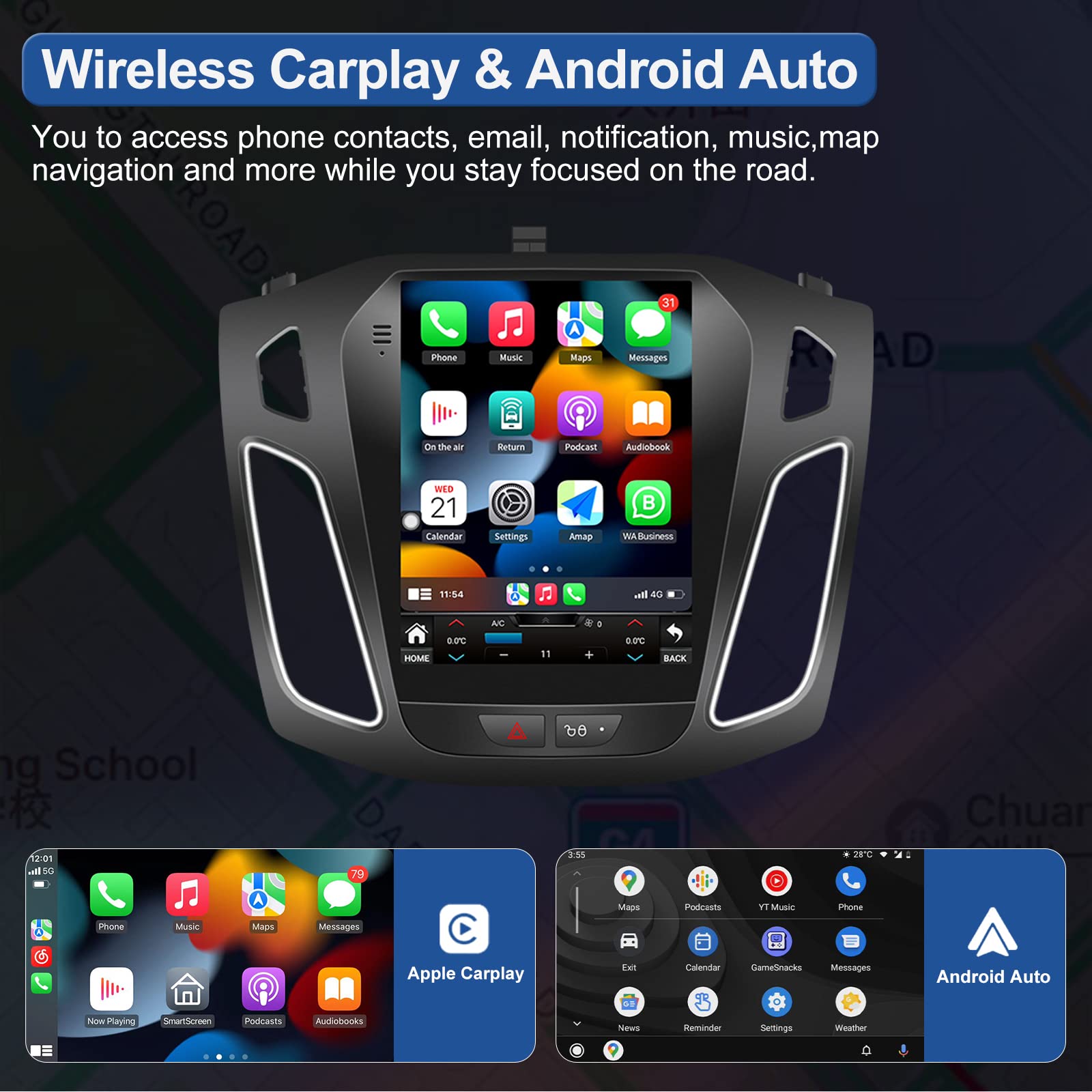 4GB+64GB(8 Core) 5GWiFi Car Stereo Radio for