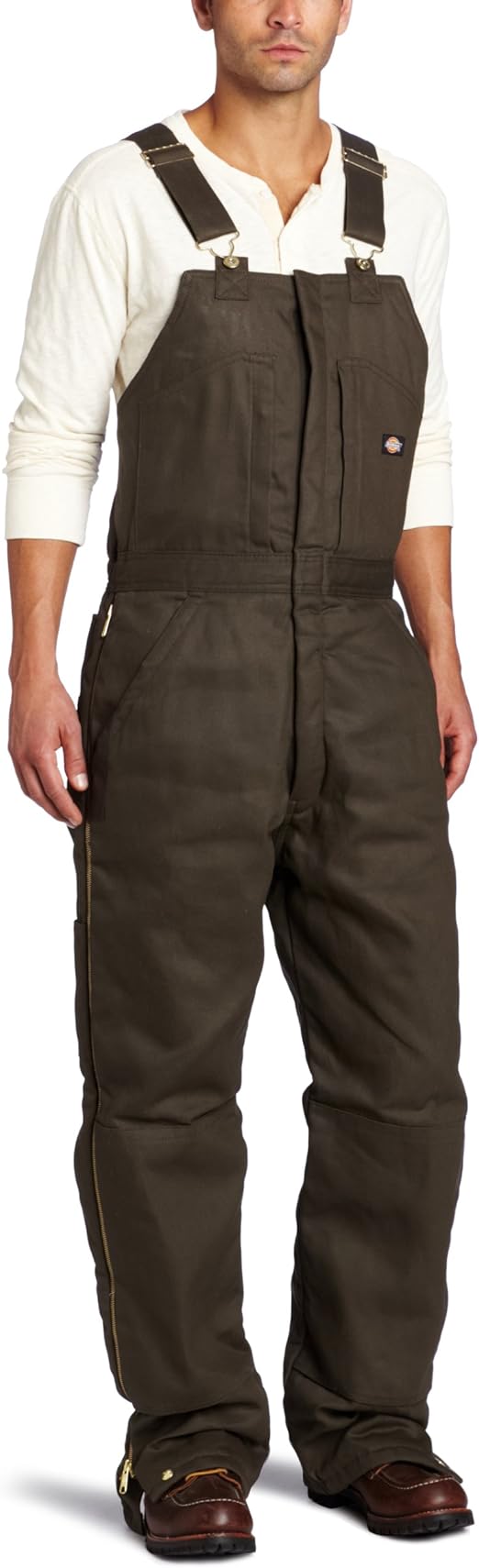 Dickies Men's Premium Insulated Bib Overall, Black Olive, XXLarge