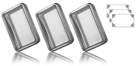 Amazon.com: Clear Window Large Hinge Tin Case - 3 PACK (5.5