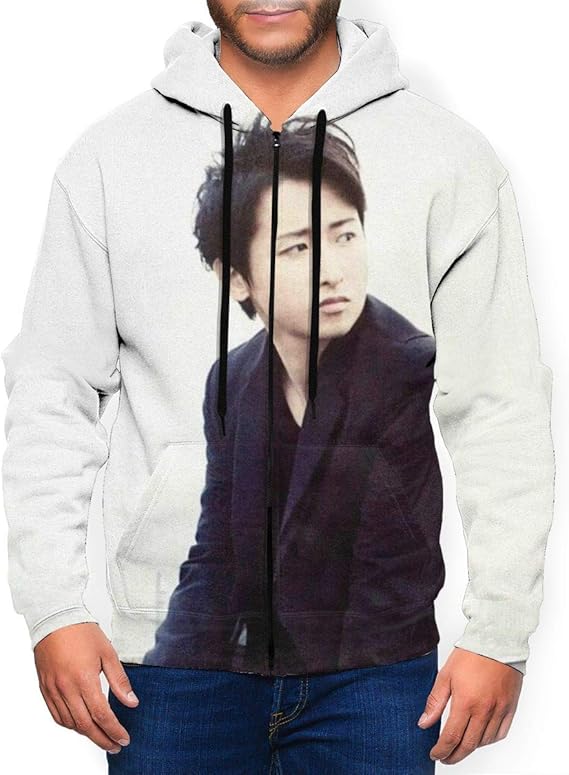 Amazon Co Jp 春 秋 冬 大野智 おおの さとし 2 メンズ 長袖 ジップ パーカー 厚手 Tシャツ面白い図案 デザイン カジュアル ファッション パーカー スウェット 男女兼用 服 ファッション小物