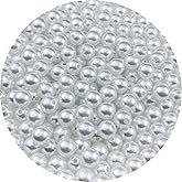 Pinhoollgo 230pcs 12mm Pearl Beads White Round Pearls Acrylic Beads for Jewelry Making DIY Craft Bracelets Necklaces Earrings Vase Fillers Home Wedding Decoration