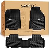 LASFIT Floor Mats for Toyota Highlander 2014-2019 (Not for Hybrid) All Weather Custom Fit Floor Liner for Highlander LE/XLE/SE/Limited/TPE Front and Rear 2 Row Car Mats,Black