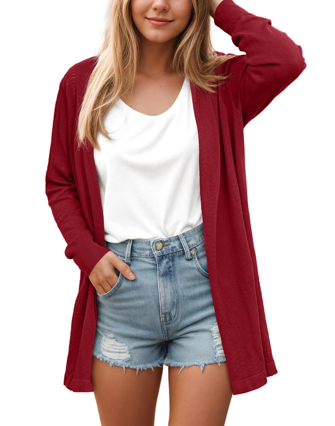 VIISHOW Women's Knit Cardigan Open Front Sweater