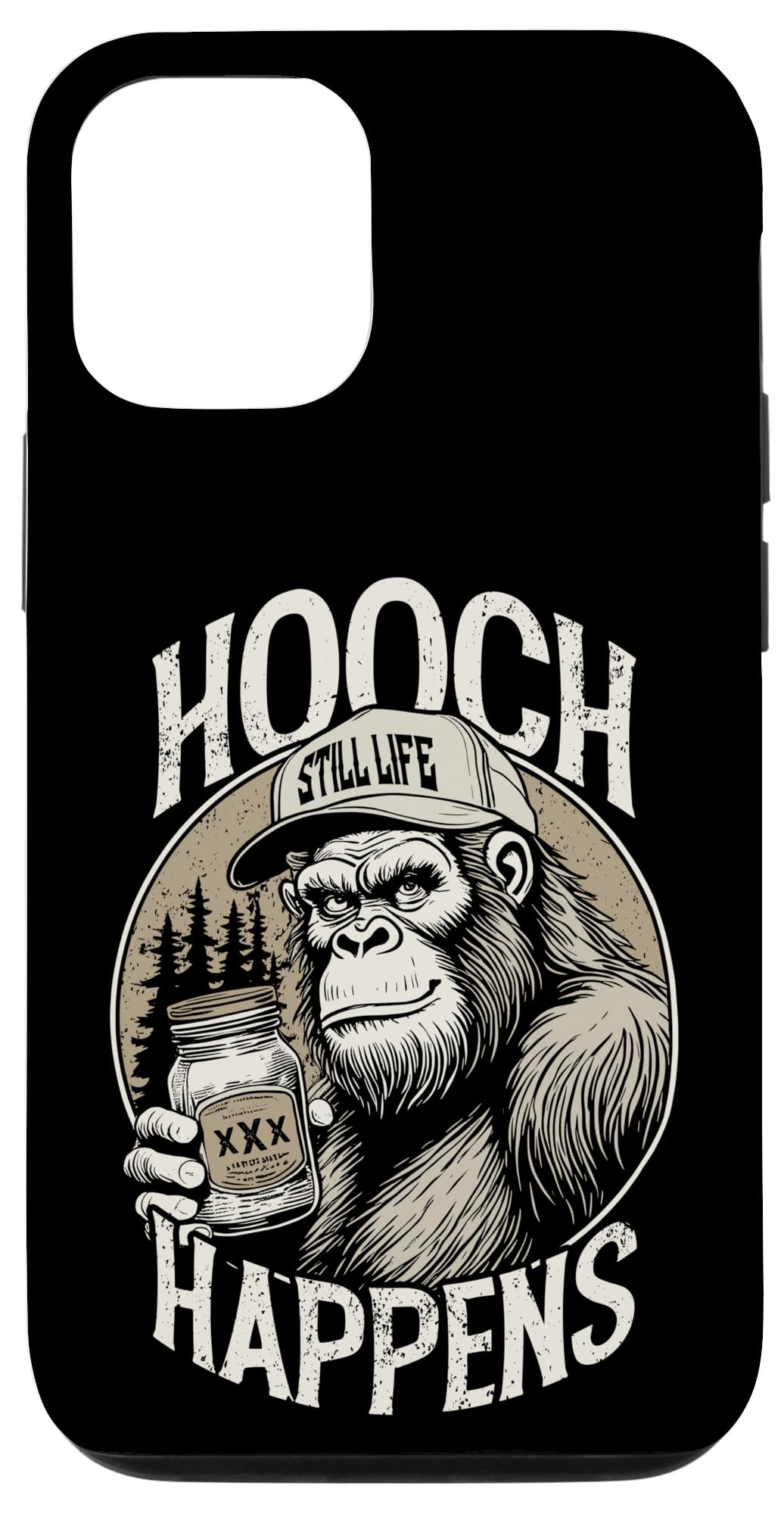 iPhone 12/12 Pro Funny Moonshine Hooch Happens Hillbilly Bigfoot Redneck Case