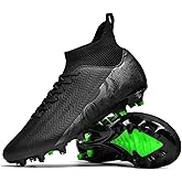 lozoye Indoor Soccer Cleats Mens Womens Turf Soccer Cleats Wide Socer Shoes FG AG TF High Ankle Football Boots