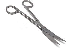A2Z SCILAB A2Z-SS03CV Dissecting Scissors, Sharp/Sharp Point Blades, 6.5" (16.5cm), Curved, Premium Quality, Stainless Steel