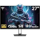 KTC 27 Inch Gaming Monitor - 2K QHD 2560 x 1440 Monitor, Up to 210Hz & 1ms, Bulit-in Speakers, Adaptive Sync, HDR400, 131% sRGB, IPS Monitors Gamer with HDMI 2.0 x 2 & DP1.4 x 2, H27T22C-3