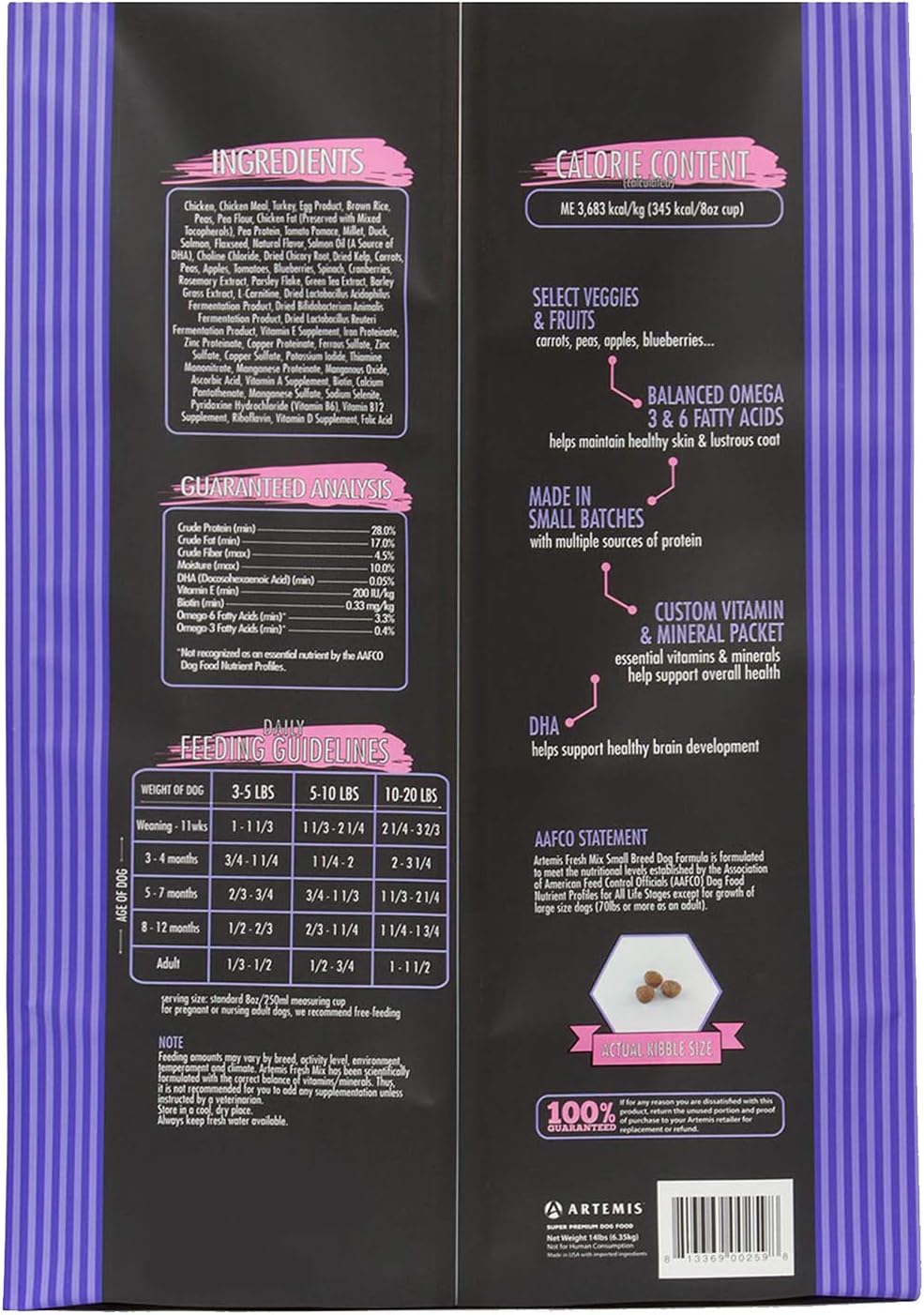 artemis fresh mix small breed dog food