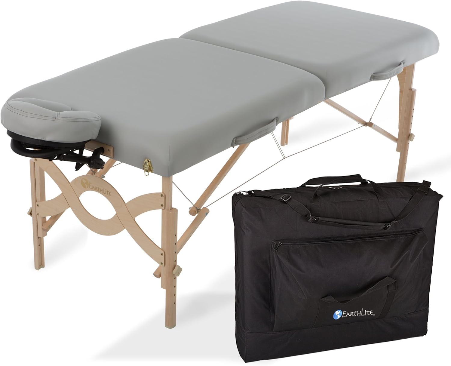 EARTHLITE Portable Massage Table Package AVALON TILT – Foldable Treatment Table with Tilt Option, Reiki Endplate, Premium Flex-Rest Face Cradle & Strata Cushion, Carry Case (30”x73”): Sports & Outdoors