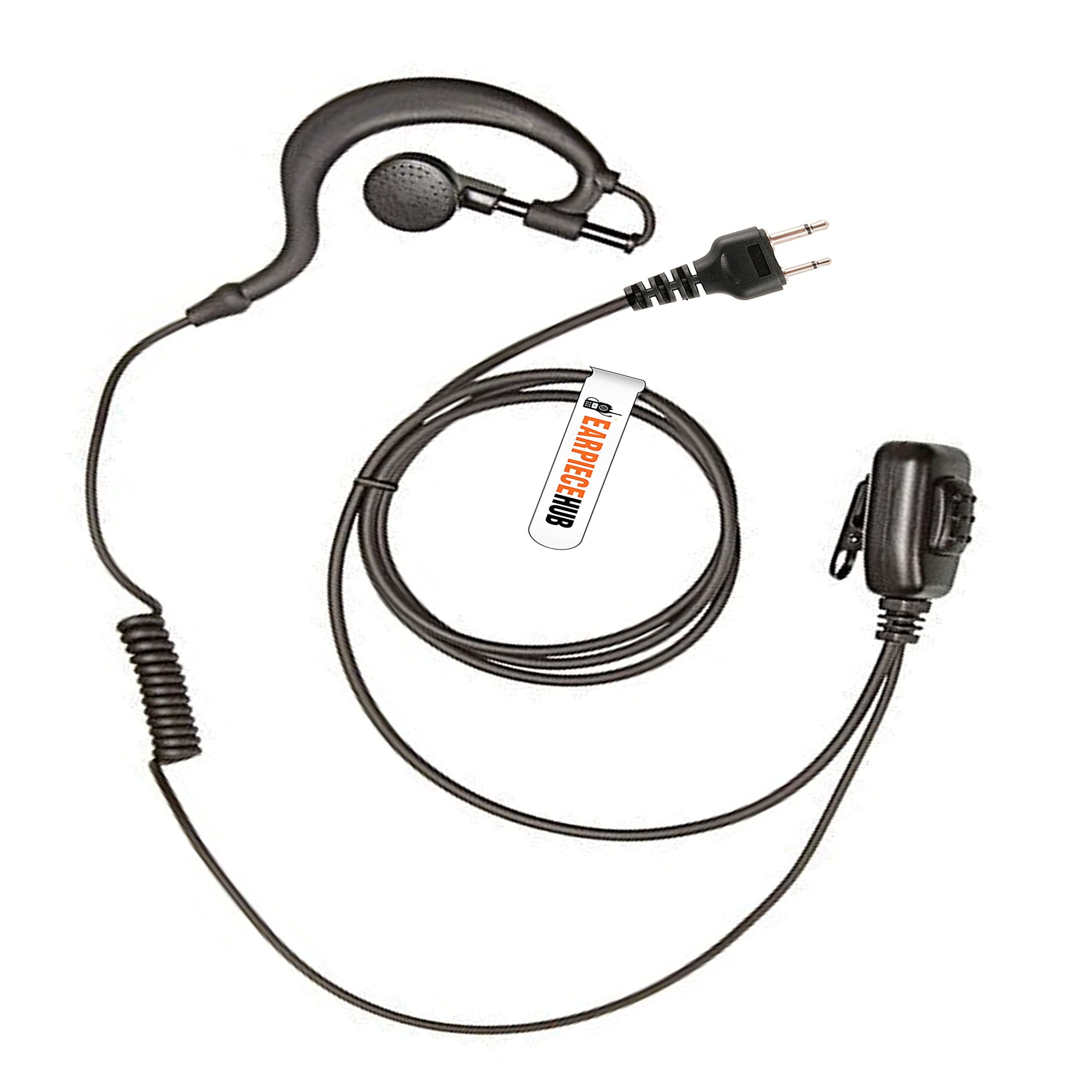 G-Shape Headsets/Earpiece Ear Hanger Compatible with ICOM MAXON INTEK ALAN Radio IC-12E IC-2GXA IC-3FX IC-F20 IC-T2A 2-pin Jack