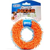 Chuckit! Indoor Fetch Roller Dog Toy, 4.75 Inch, Orange and Blue | Interactive Dog Toy Designed to Relieve Boredom with Safe, Engaging Fetch Play for Dogs Indoors, Rain or Shine