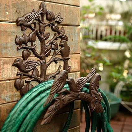 Sungmor Heavy Duty Cast Iron Garden Hose Holder Water Hose