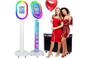 ZLPOWER Photo Booth for iPad 10.2" 10.5" 10.9" 11" 12.9" 13" Selfie Station Shell Stand Customized Logo Photobooth Machine wi