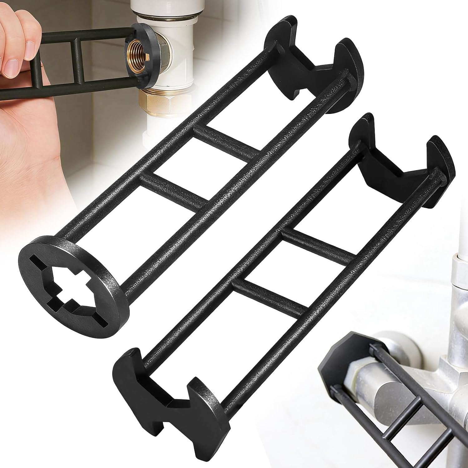 2-Pack Multifunctional Sink Wrench, Basin Faucet Installation Tool for Tight Spaces - Plumbing Wrench for Kitchen, Bathroom & Home Use