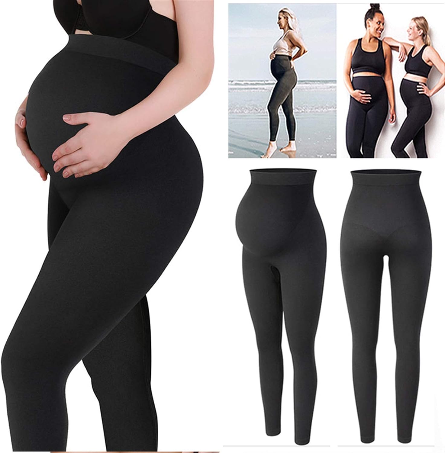 Damen High Waist Umstandsleggings Schwangerschaft Body Shaping Panties Mutterschaft Taille Bauch