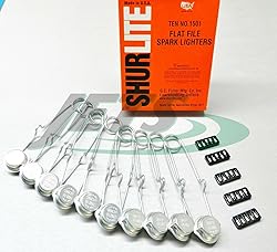 10 Shurlite Single Strikers Spark Lighters with 25