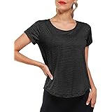 Promover Workout Shirt for Women Flowy Short Sleeve Athletic Tops Yoga Shirts