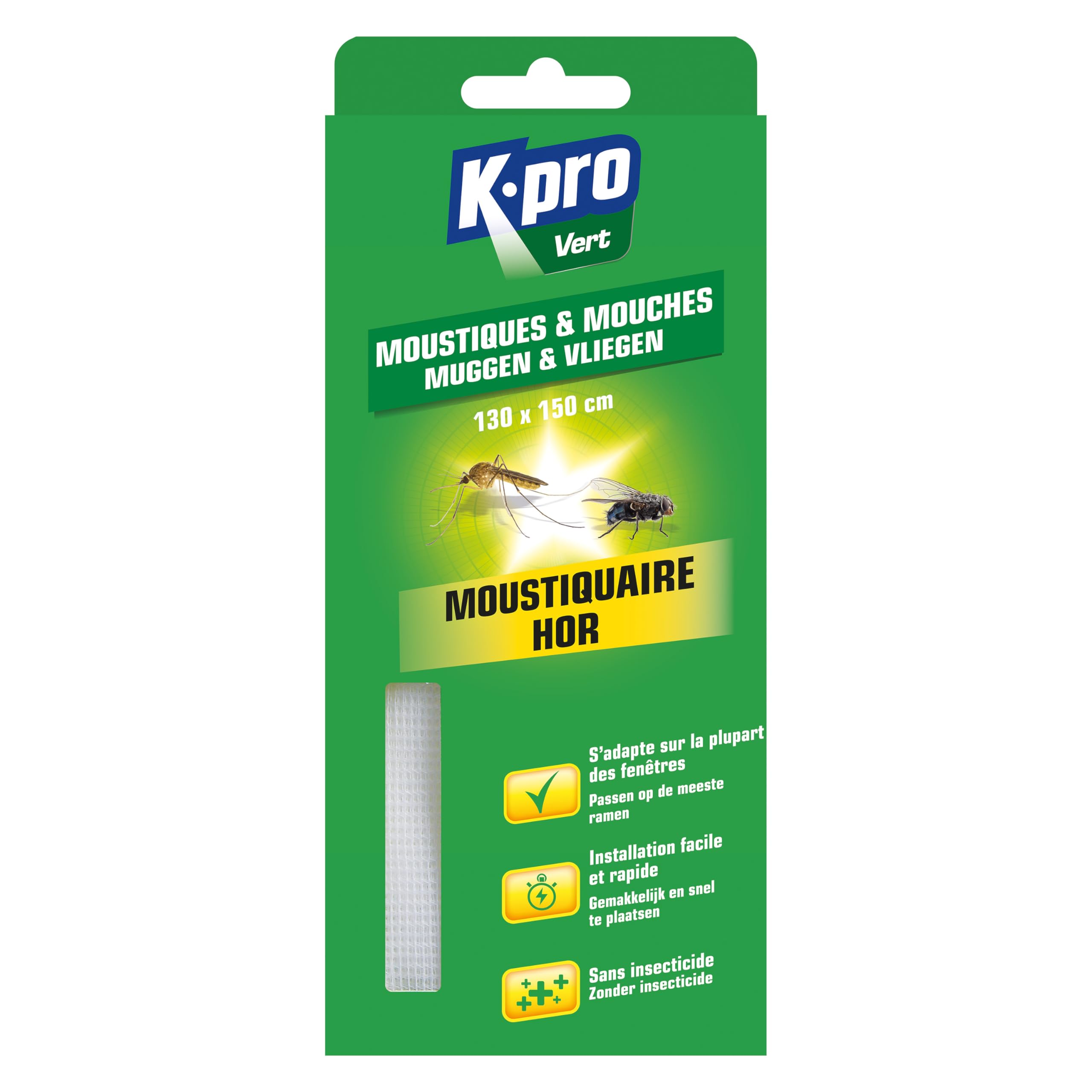 KAPO Kapo 336500030554 Easy to Install Mosquito Net 130 x 150 cm