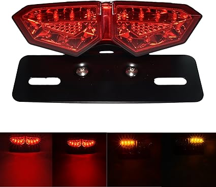 Bobber Cafe Motorcycle Amber LED Bullet Brake Running Turn Signal Tail Light US