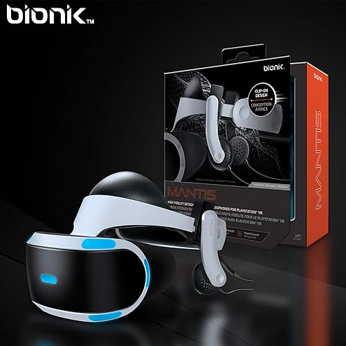 Bionik Mantis Attachable VR Headphones: Compatible with PlayStation VR,  Adjustable Design, Connects Directly t