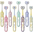 EASICUTI Soft Toddler Toothbrushes, Efficient 3 Sided Toothbrush, Baby Toothbrush 12 Months and up, Infant Tooth brush, Toddler Training Tooth brush for Ages 1-8 Years, Cleans All Sides-8 Pack, Patent